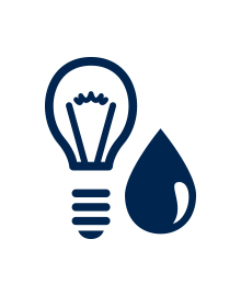 Energy and water supply icon