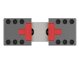 Customized clamping jaws in centric vise from above cutomized clamping jaws from above
