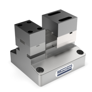 Pneumatic compact vise PS with soft block jaws